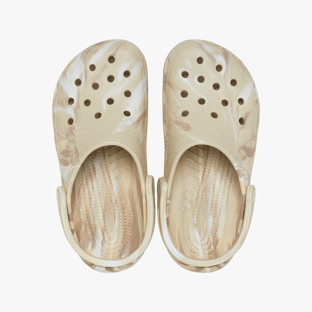 Crocs 206867-2Y3 CLASSIC MARBLED Womens Clogs Bone/Multi