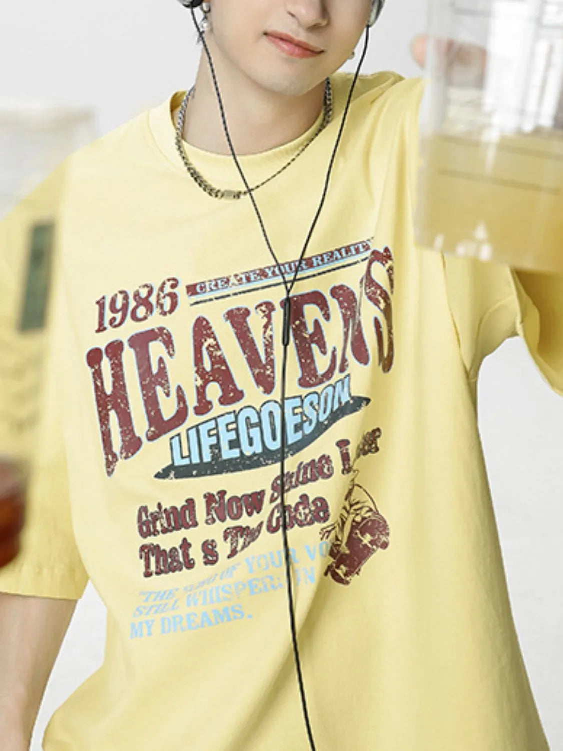 Men's Plus Size Graphic Round Neck Half Sleeve T-Shirt