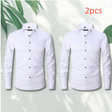 Spring And Autumn Formal Casual High-end Black Shirt Men's Long Sleeve