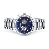 Amber Time Men's Quartz Chronograph Watch Stainless Steel Band 50m ATL160810-03BL