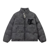 Men's Embroidered Jacket Letter Cotton-Padded