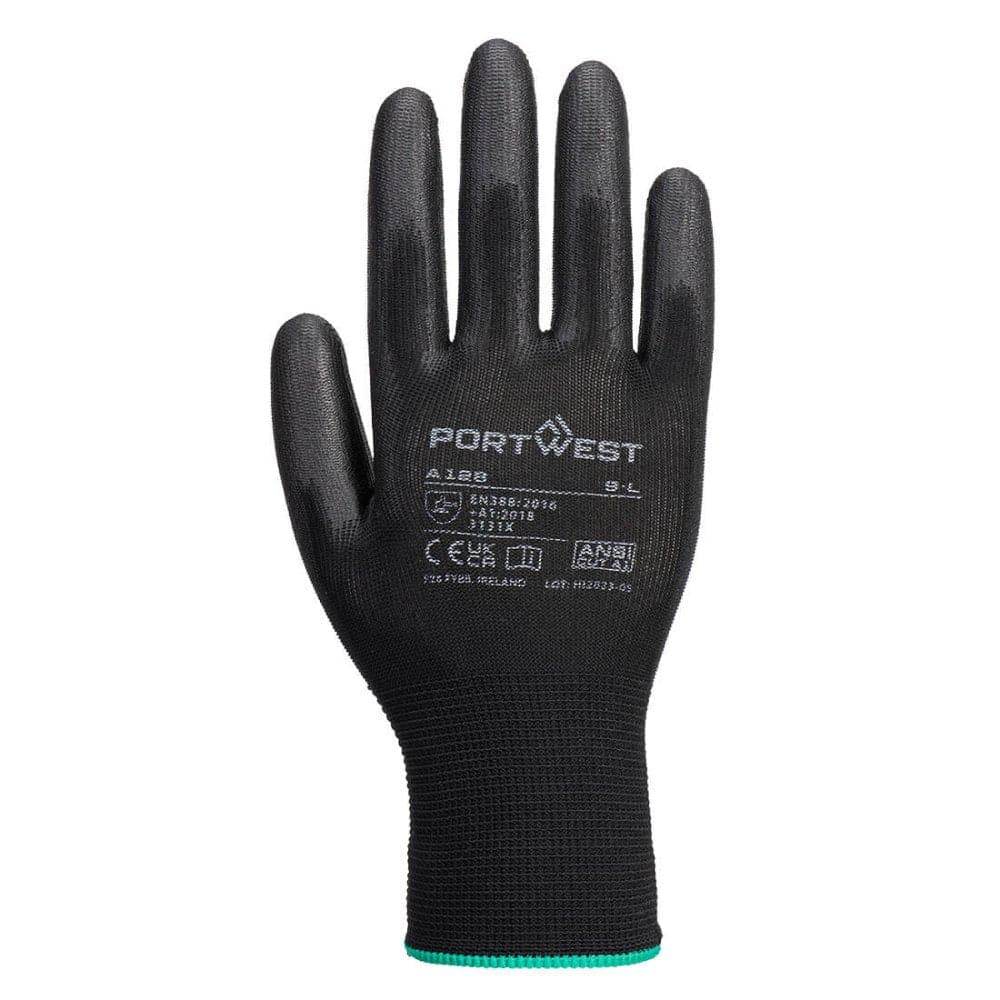 Portwest A128 PU Palm Glove Latex Free (Retail Pack)