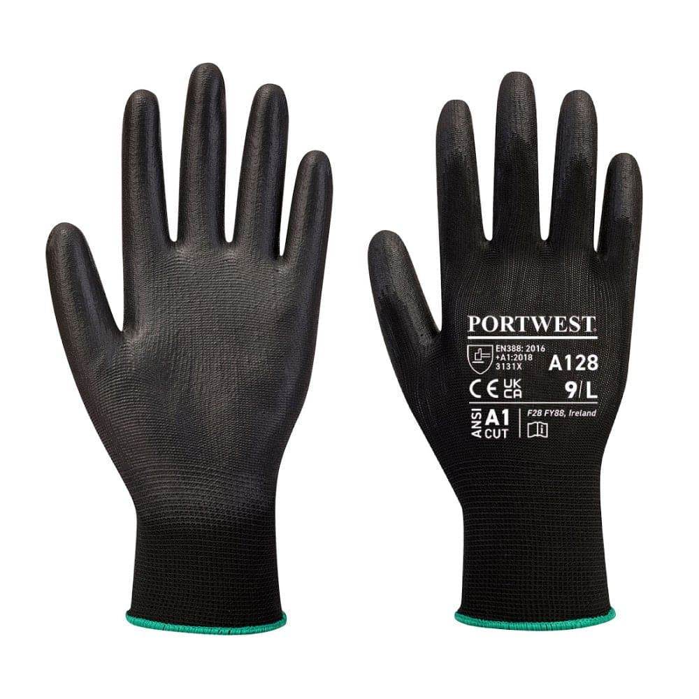Portwest A128 PU Palm Glove Latex Free (Retail Pack)