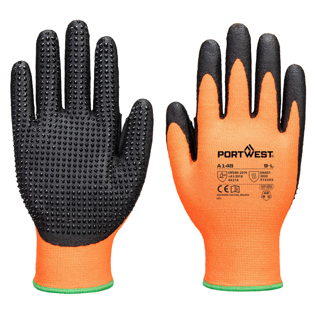 Portwest Grip 13 Nitrile High Dotted Glove