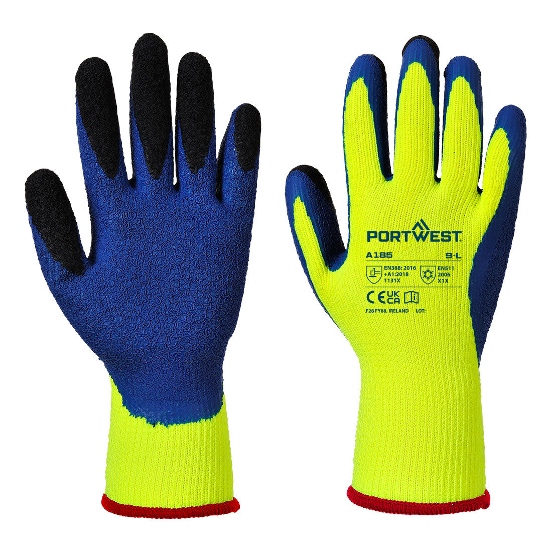 Portwest Cold 7 Latex Crinkle Finger Dipped Glove