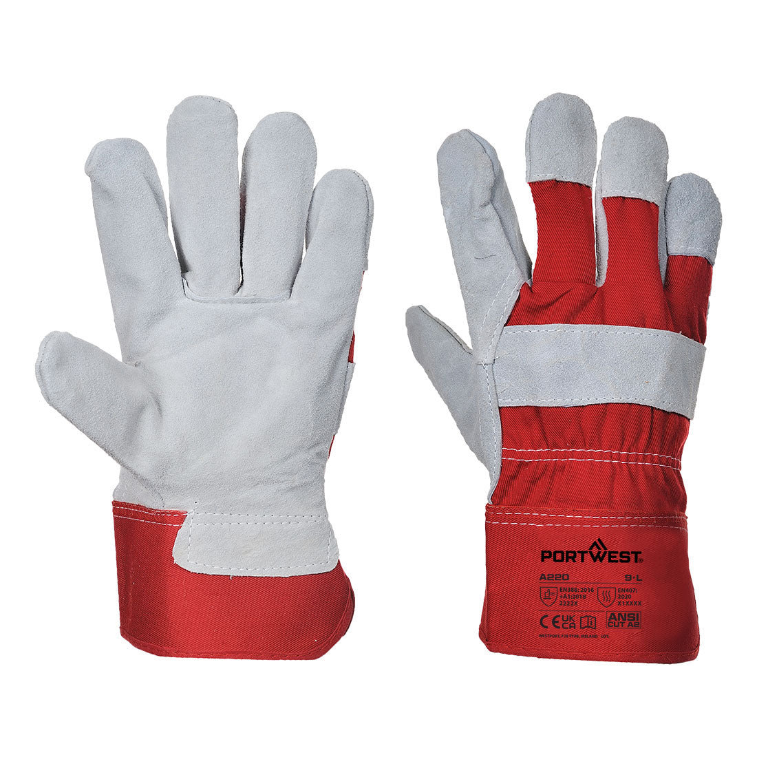Portwest Leather Rigger 130 Cow Split Glove