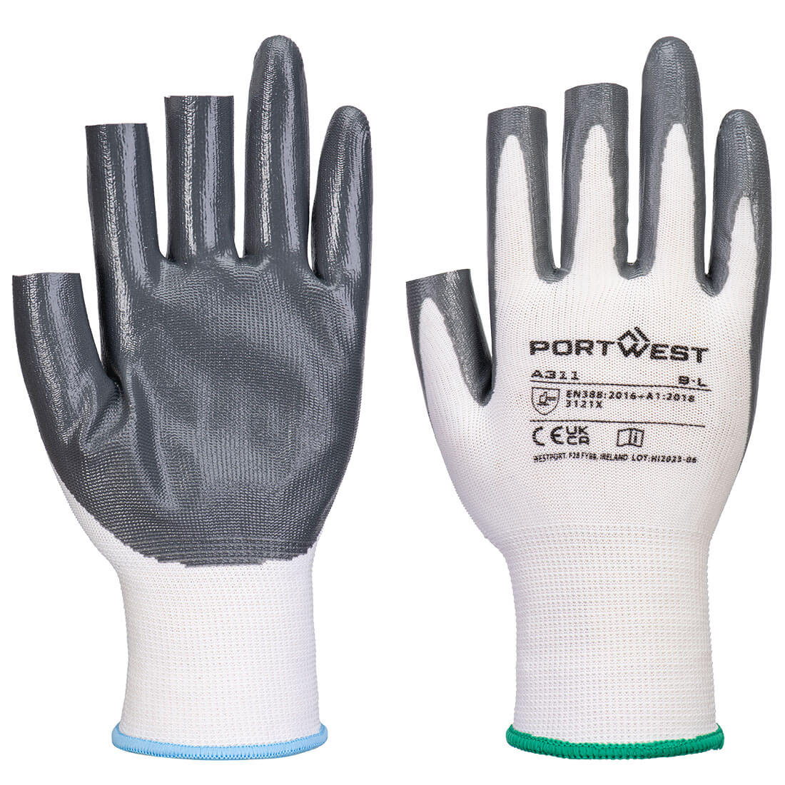 Portwest Grip 13 Nitrile 3 Fingerless Glove