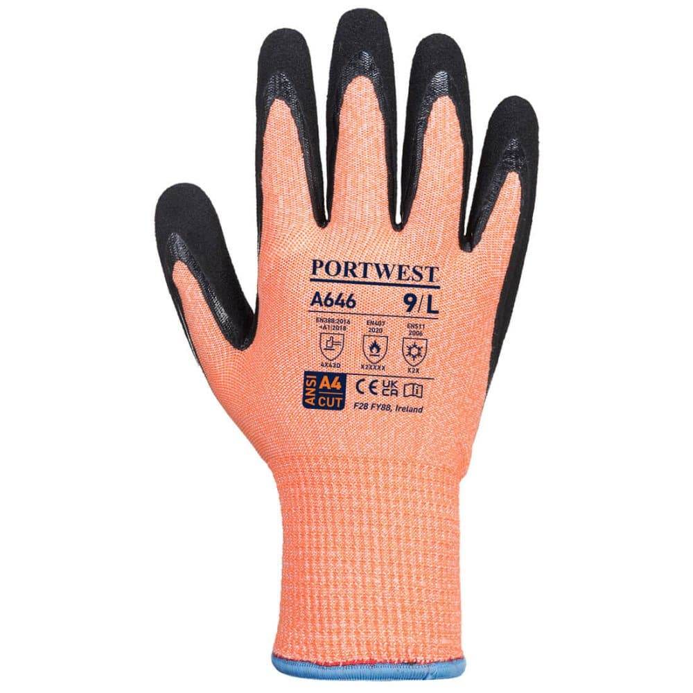 Portwest A646 Vis-Tex Winter HR Cut Nitrile Gloves