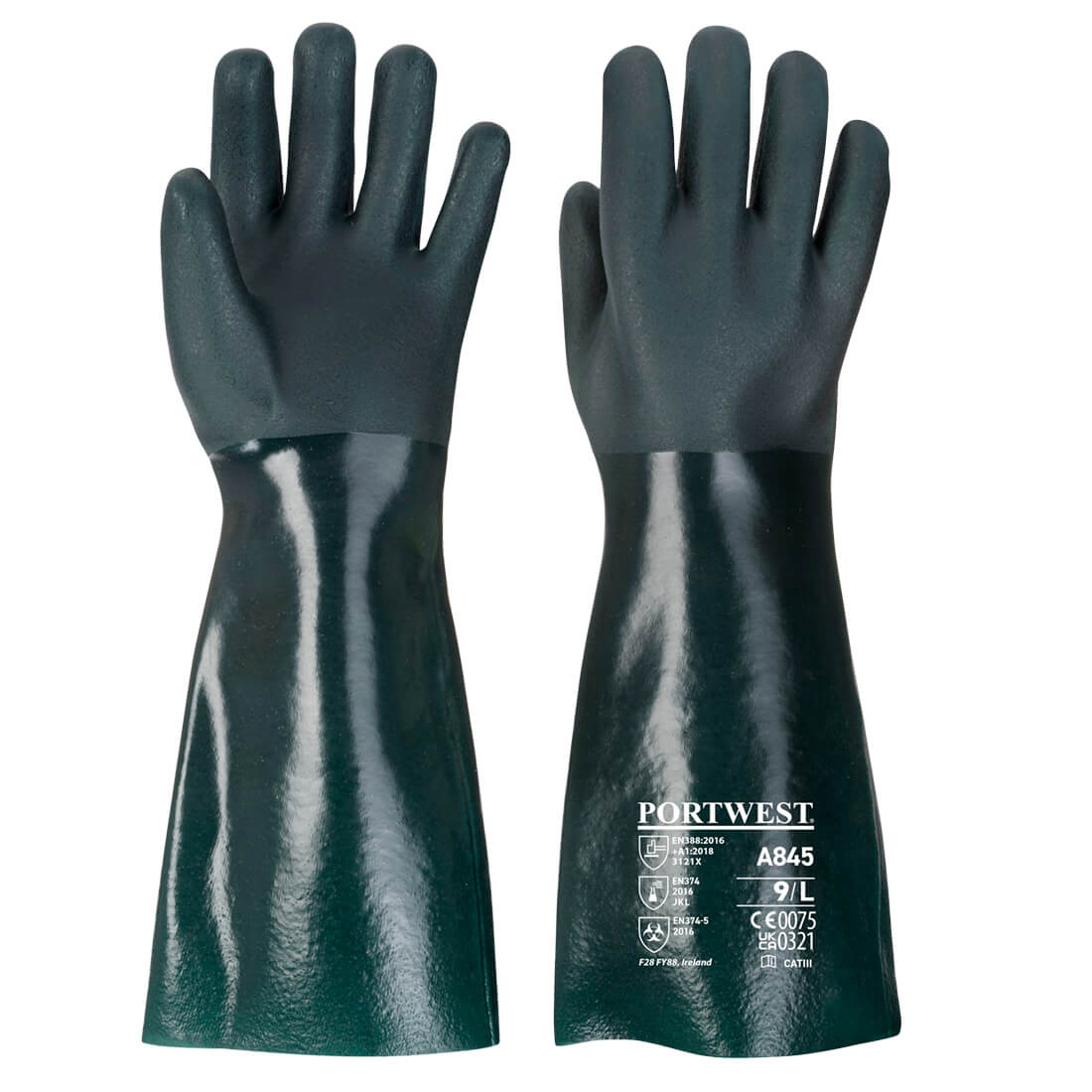 Portwest Chem 450 PVC Double Dipped Gauntlet