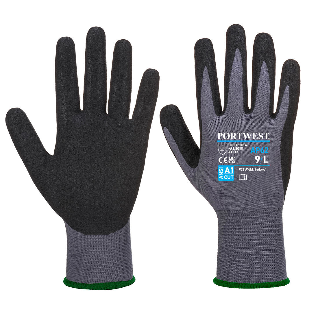 Portwest Grip 15 Nitrile Sandy Aqua Glove