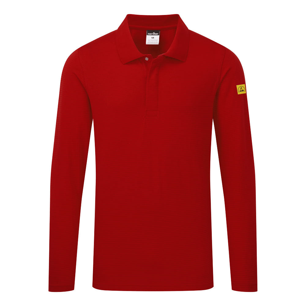 Portwest Anti-Static ESD Polo Shirt L/S