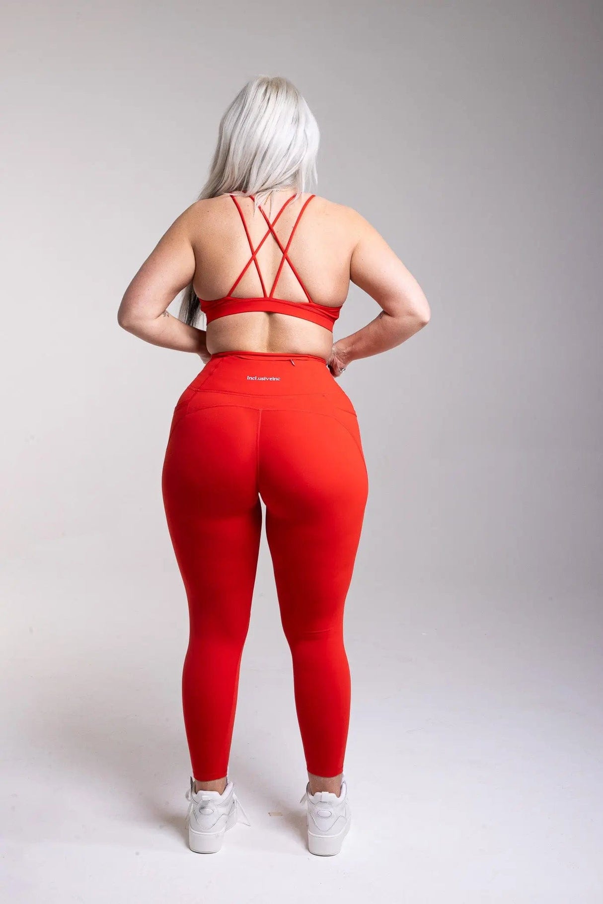Active Red  Leggings with Pockets