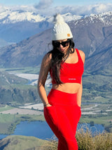 Active Red  Leggings with Pockets