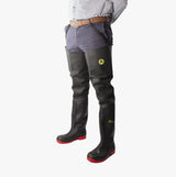 Amblers Safety RHONE Unisex Safety Thigh Waders Black/Red
