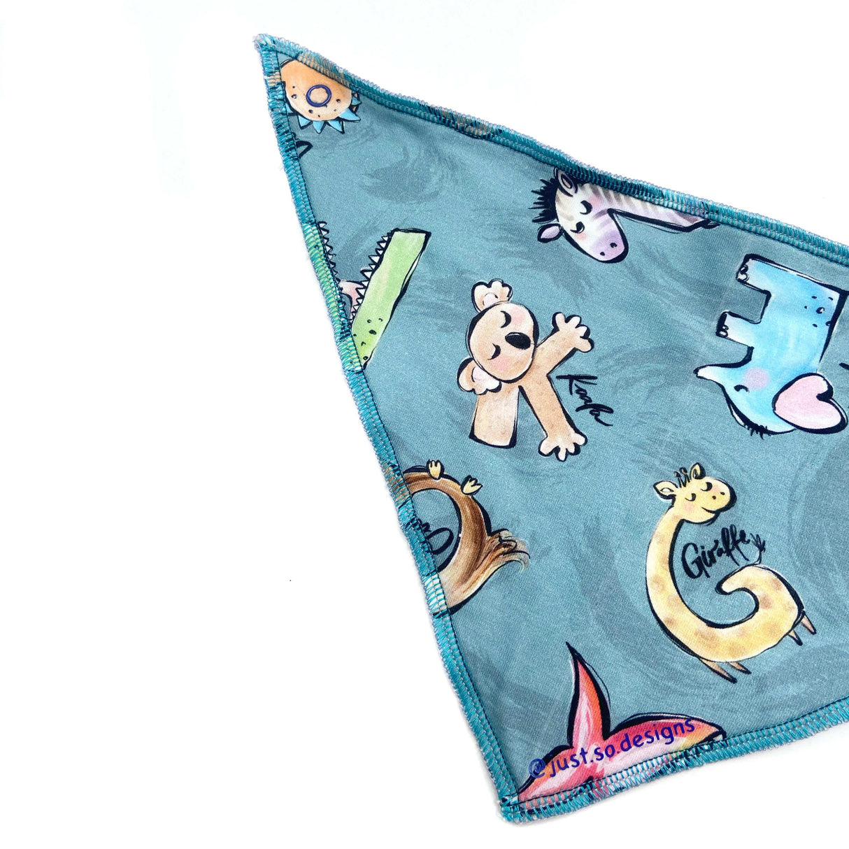 Alphabet Animals Dribble Bib