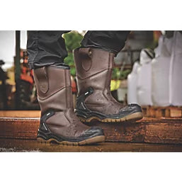 Apache AP305 Unisex Rigger Boots Brown