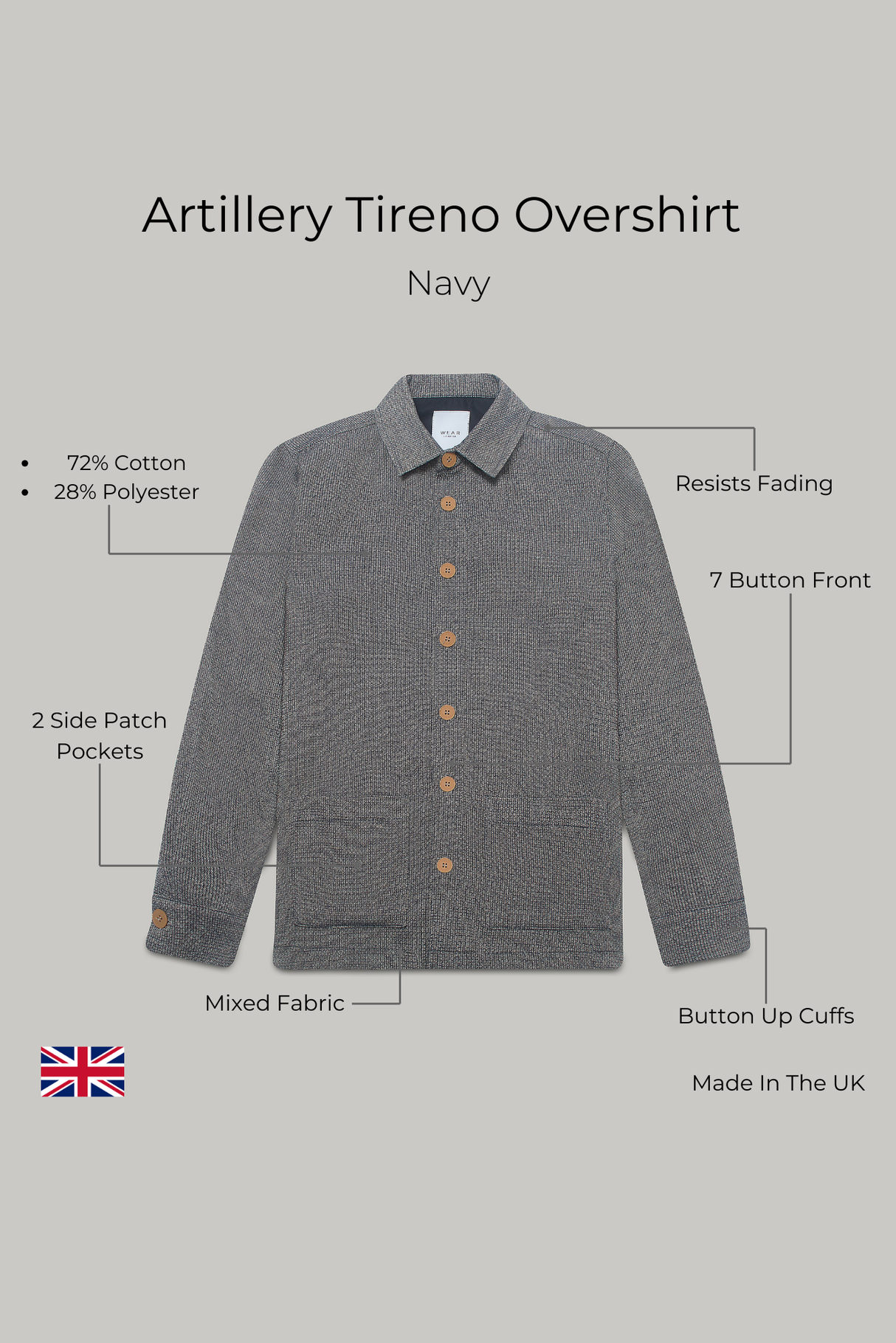 Artillery Tireno Overshirt - Navy