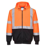 PORTWEST B315 HI-VIS CONTRAST ZIPPED HOODIE