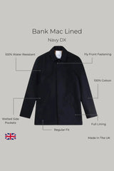 Bank Short Mac Lined  - Navy Dx