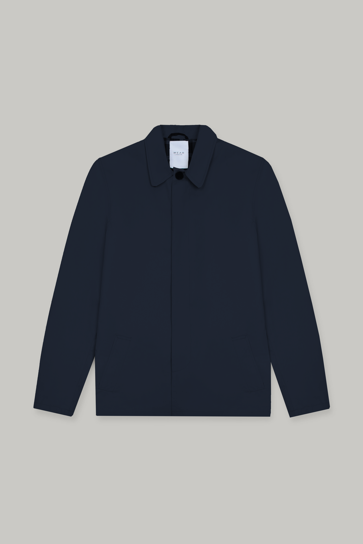 Bank Spring Mac Unlined - Navy Saxony