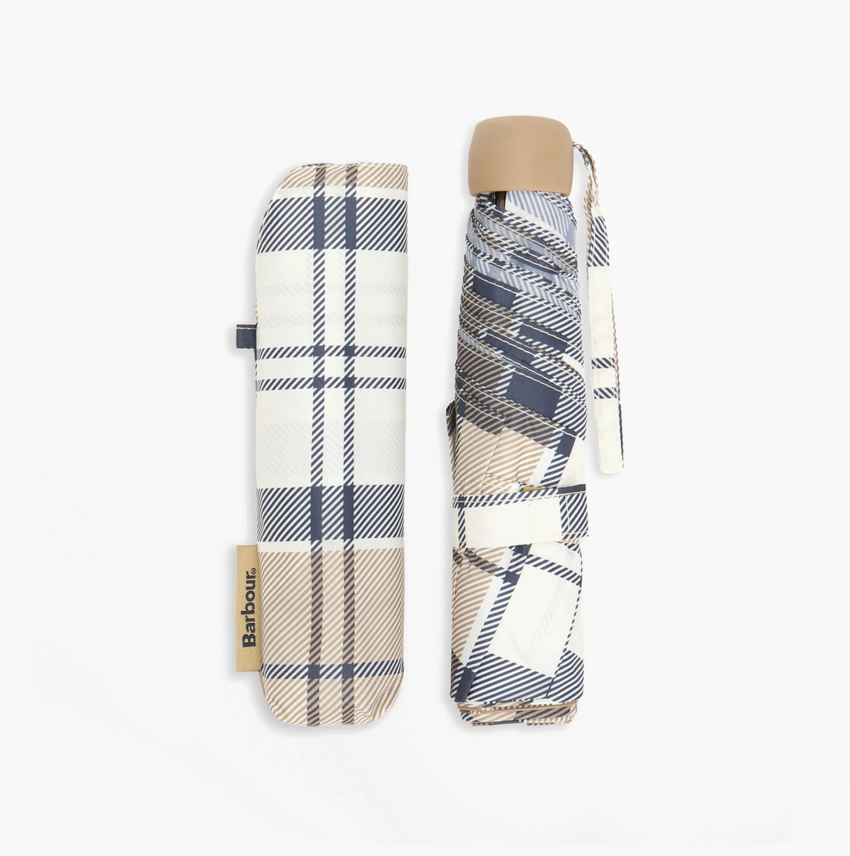Barbour PORTREE Umbrella Hessian Navy Tartan