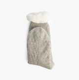 Barbour CABLE KNIT LOUNGE Socks Womens Light Grey Marl