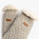 Barbour CABLE KNIT LOUNGE Socks Womens Light Grey Marl