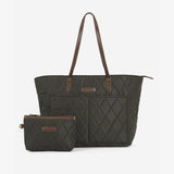 Barbour QUILTED Womens Tote Bag Olive