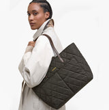 Barbour QUILTED Womens Tote Bag & Purse Olive