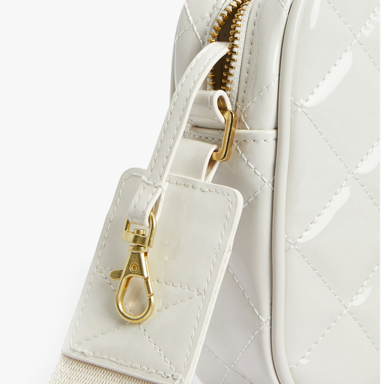 Barbour B.INTL QUILTED SLOANE Womens Crossbody Bag Gloss Silver Birch