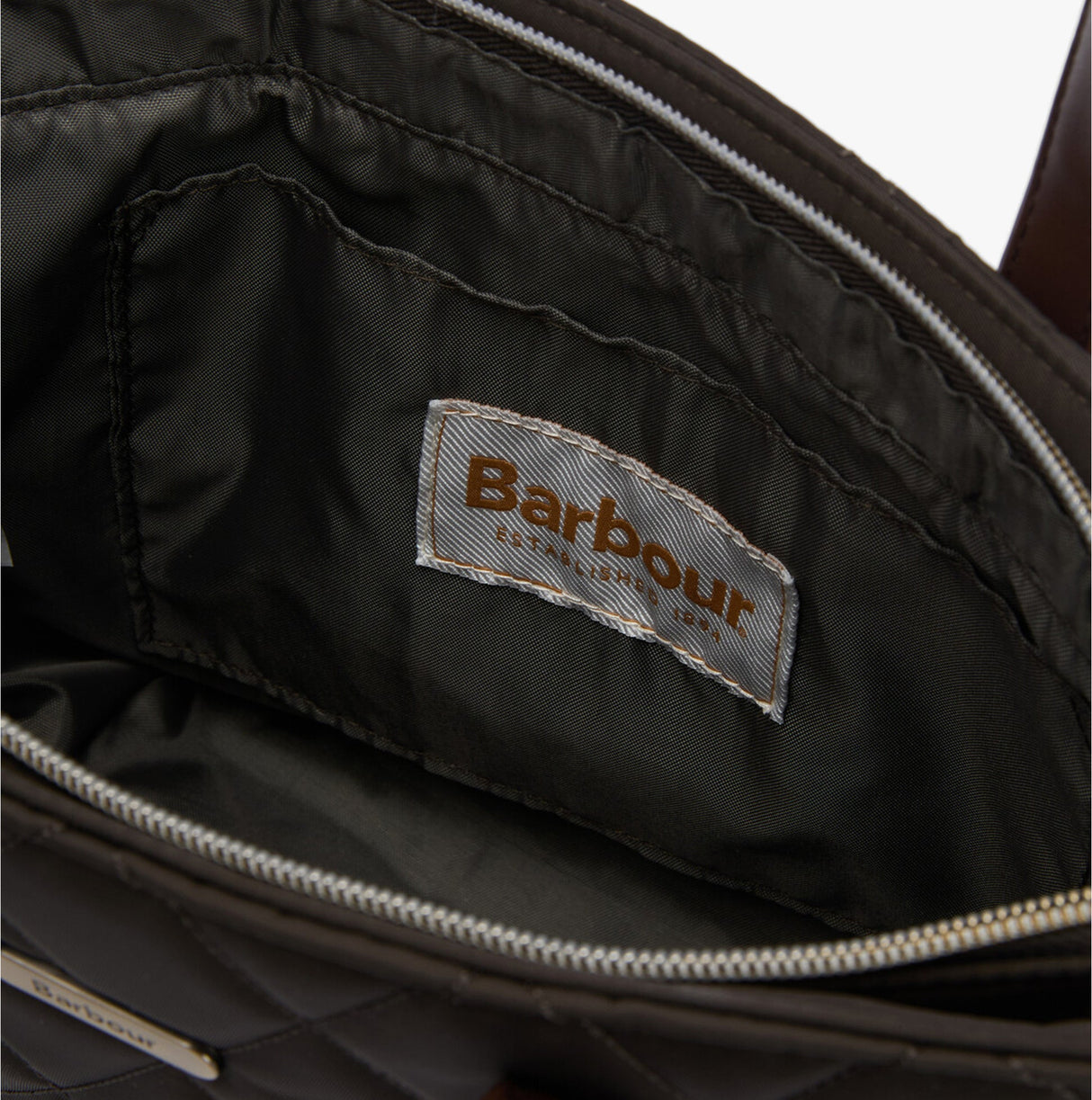 Barbour MINI QUILTED Womens Tote Bag Olive