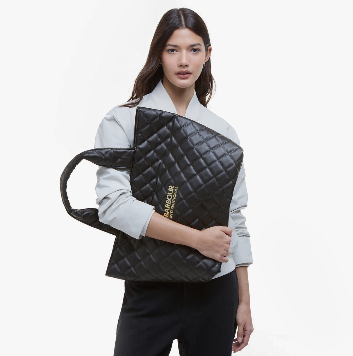 Barbour B.INTL BATTERSEA QUILTED Womens Mini Tote Bag Black