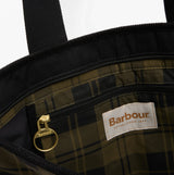 Barbour MYA PATCHWORK Tote Bag Womens Tote Bag Black/Olive Check