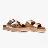 Barbour PAMELA Womens Quilted Sandals Gold Metallic