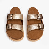 Barbour PAMELA Womens Quilted Sandals Gold Metallic