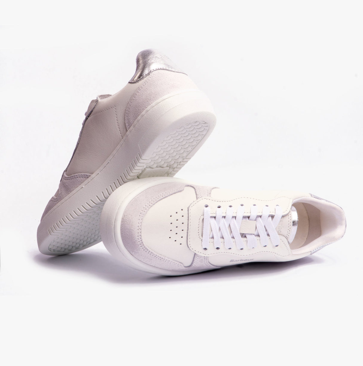 Barbour CELESTE Womens Casual Trainers White/Silver