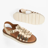 Barbour OTTERBURN Womens Fisherman Sandals Gold