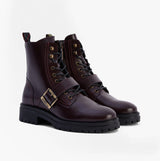 Barbour OUSEBURNE Womens Lace Up Boots Cherry Glace