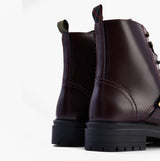 Barbour OUSEBURNE Womens Lace Up Boots Cherry Glace