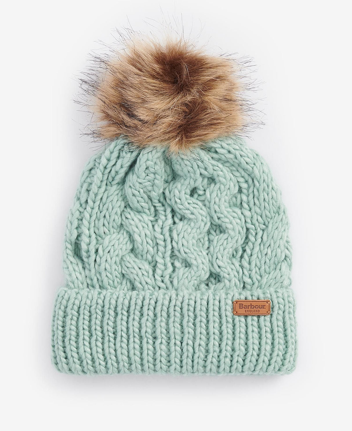 Barbour PENSHAW BEANIE & SCARF Gift Set Womens Soft Mint