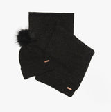 Barbour SPARKLE BEANIE & SCARF Womens Gift Set Black