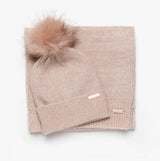 Barbour SPARKLE BEANIE & SCARF Womens Gift Set Pink