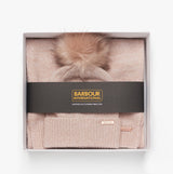 Barbour SPARKLE BEANIE & SCARF Womens Gift Set Pink