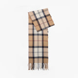 Barbour DOVER BEANIE & HAILES SCARF Gift Set Womens Hessian Tartan