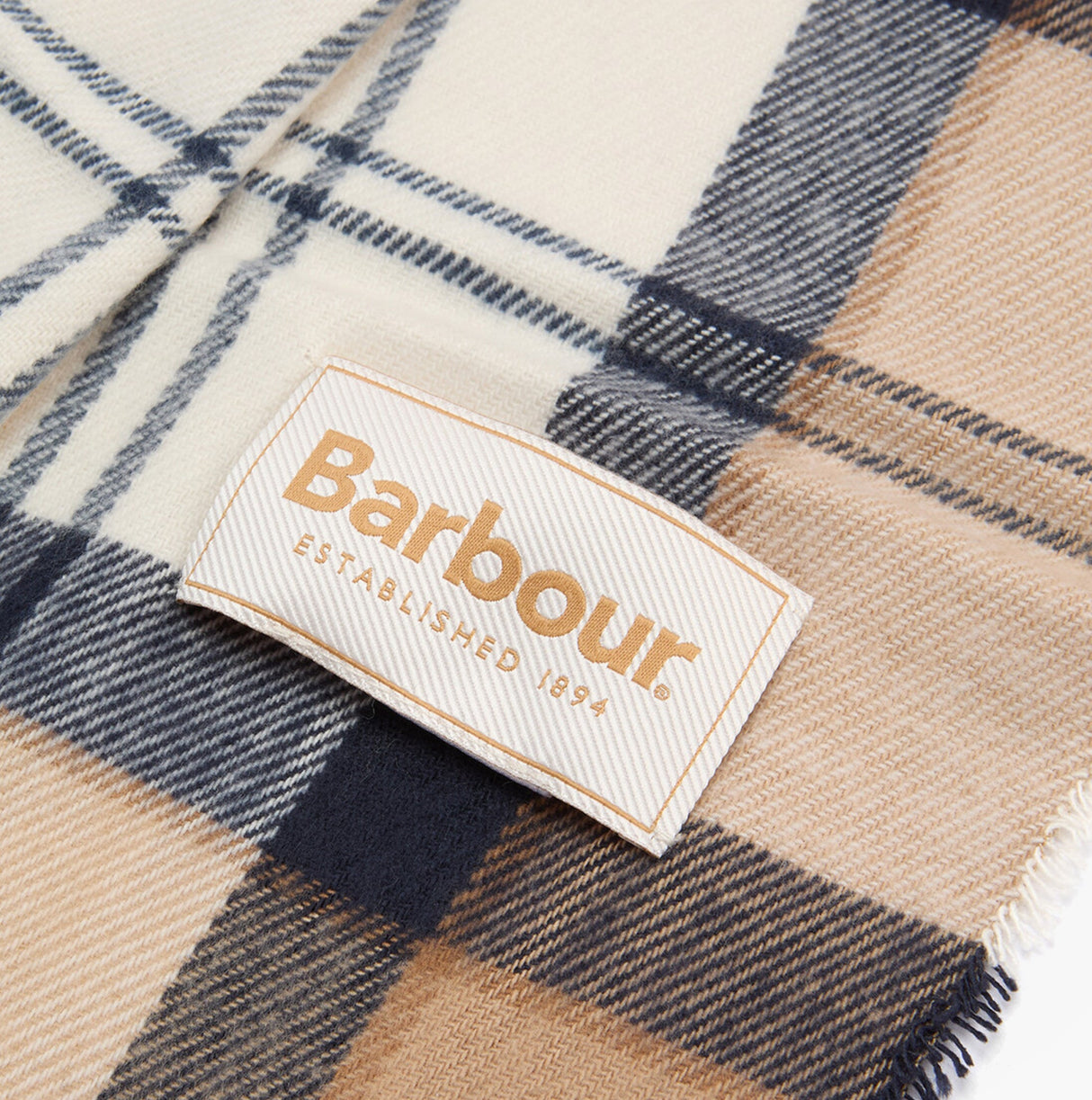 Barbour DOVER BEANIE & HAILES SCARF Gift Set Womens Hessian Tartan