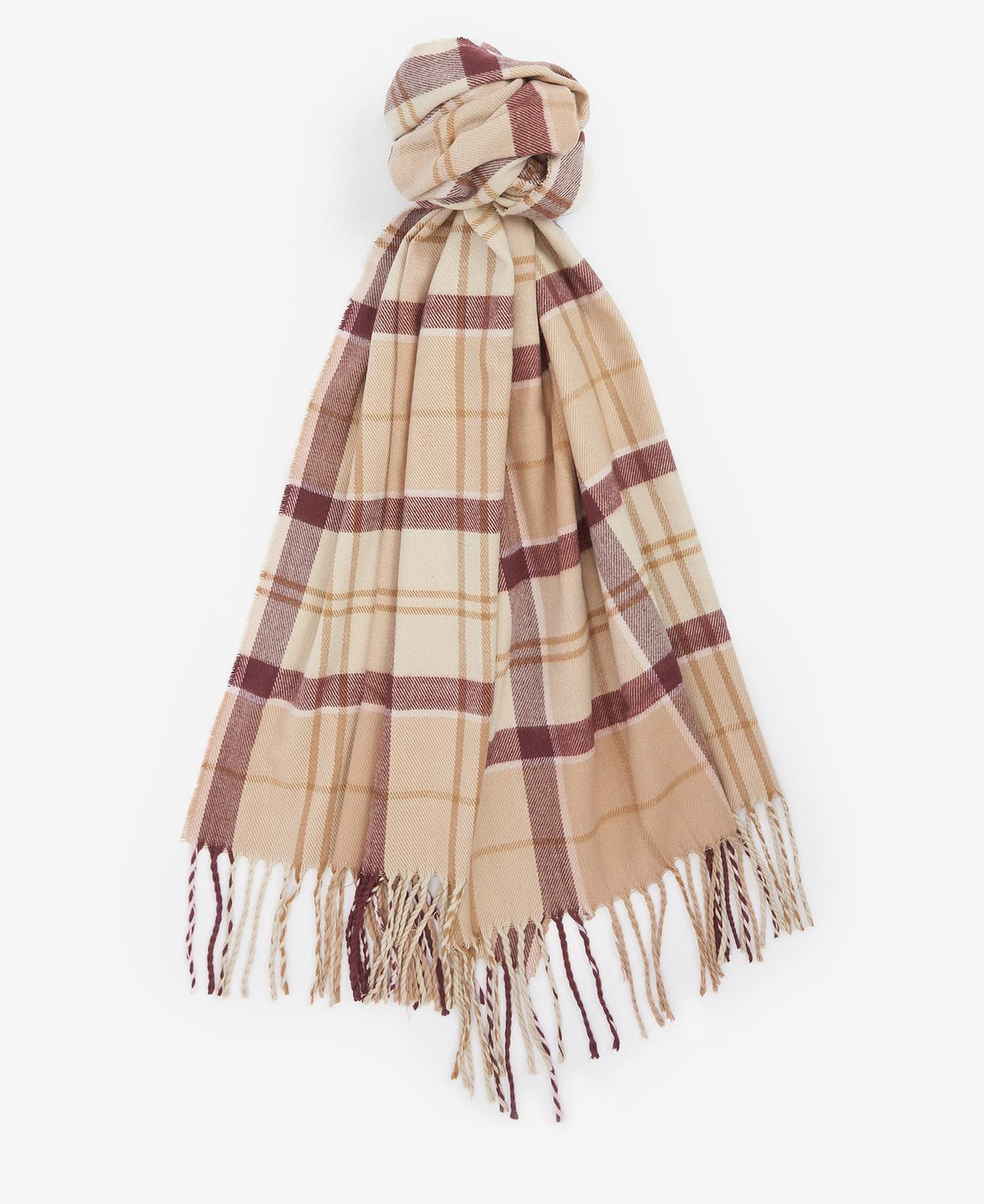 Barbour DOVER BEANIE & HAILES SCARF Gift Set Womens Muted Cabernet