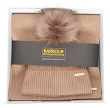 Barbour MALLORY BEANIE AND SCARF Gift Set Womens Light Trench