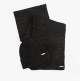 Barbour ESTORIL BEANIE & SCARF Womens Gift Set Black