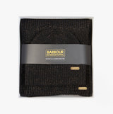 Barbour ESTORIL BEANIE & SCARF Womens Gift Set Black