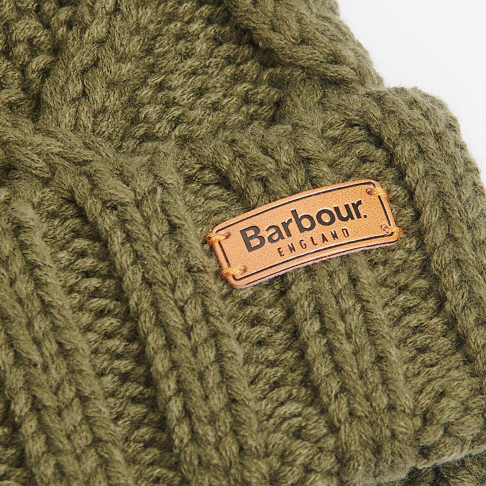 Barbour RIDLEY BEANIE & SCARF Gift Set Womens Olive